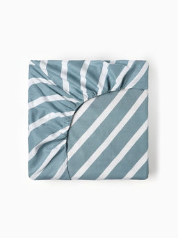 Простыня на резинке 1.5-спальная «Этель. Диагональ», 160×200+25 см, бязь