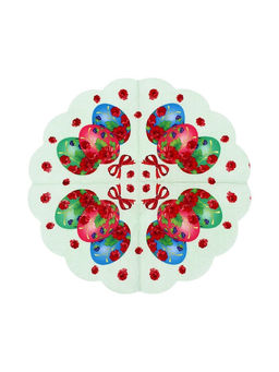 Цена за 2 шт. Салфетки пасхальные бумажные Праздничная, 3 слоя, d=32 см, 12 шт