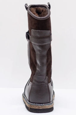 Монголки высокие коричневые, войлочная подошва - Мирунт фото 17