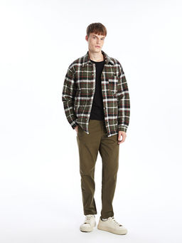 Regular Fit Uzun Kollu Ekose Erkek G?mlek Ceket