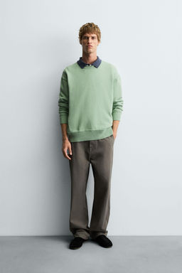 REVERSE EFFECT COTTON SWEATER