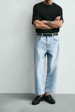TAPERED WIDE-LEG JEANS - Zara фото 5
