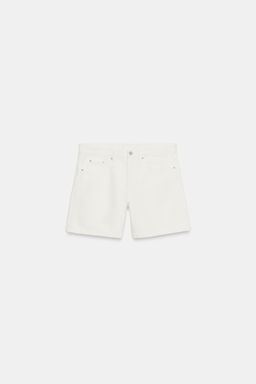 BERMUDA REGULAR DENIM TRF TIRO MEDIO / Blanco roto - Zara фото 6
