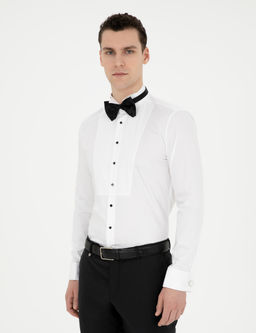 Beyaz Ekstra Slim Fit Smokin G_mlek