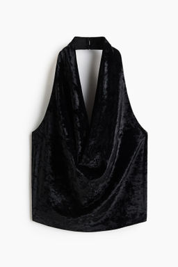 Top halter de velour