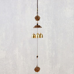 Музыка ветра «Ганеша в лотосе», 3 колокольчика, 40 см