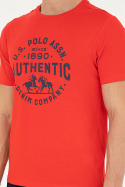 Мужская красная футболка - U.s. polo assn фото 6