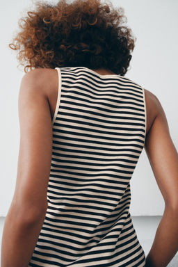 STRIPED SLEEVELESS TOP - Zara фото 3