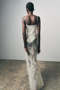 ASYMMETRIC LACE DRESS - Zara фото 4