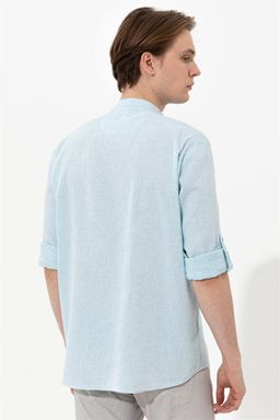 U. S. Polo Assn / Мужская бирюзовая рубашка с длинным рукавом - U.s. polo assn фото 5