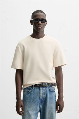 COMPACT PIQUE T-SHIRT - Zara фото 18