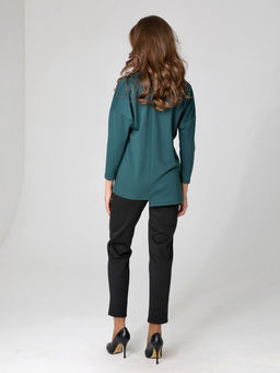 24150 Свитшот жен. т.зеленый - Dizzyway фото 3