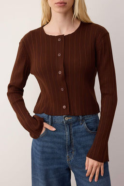 Kahverengi Ispanyol Kol Triko H?rka TWOAW26HI00268 - Trendyolmilla фото 3