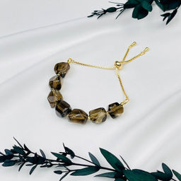 Браслет регулируемый из Раухтопаза - Радуга самоцветов фото 2