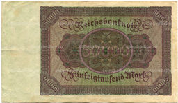 Банкнота 50000 марок 1922 года Германия