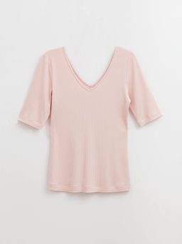 CONTE Топ в рубчик из премиальной вискозы LD 1165 light pink