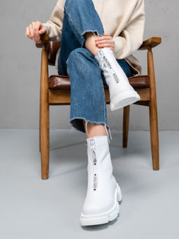 Ботинки 325.L.21074w. Белый/Мех