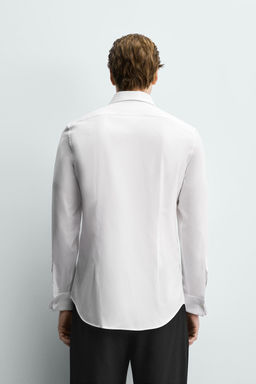 CAMISA SLIM FIT PU?O GEMELO / Blanco - Zara фото 3