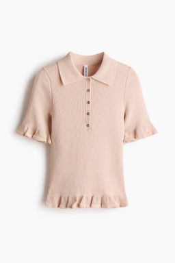 Top en punto de canal? con cuello camisero