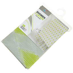 Штора для ванной EVA 180х180см "Ромбы" с кольцами, в блистере (Китай)