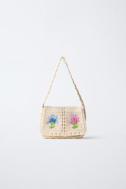 FLORAL CROCHET CROSSBODY BAG