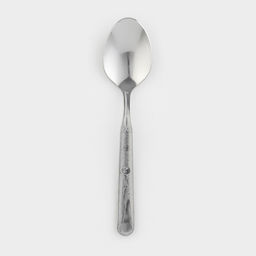 Цена за 10 шт. Ложка десертная из нержавеющей стали «Колобок», длина 16 см, толщина 1.5 мм, серебряная