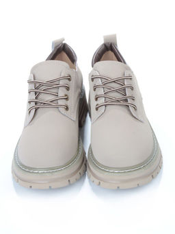 03-P8204-3 GRAY/BEIGE Полуботинки женские (натуральная кожа, нубук) - No name фото 12