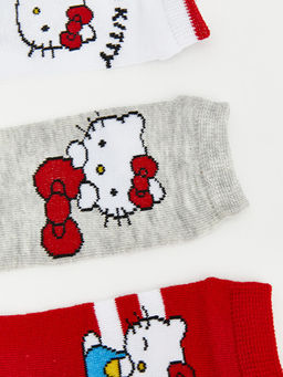 Hello Kitty Desenli K?z ?ocuk Patik ?orap 5li