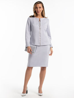 Костюм из трикотажной замши лавандовый - Odis фото 15