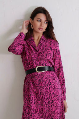 Платье-рубашка с английским воротником принт - Martichelli фото 69