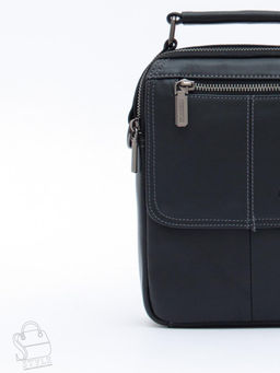 Сумка мужская кожаная 632M black Fuzhiniao