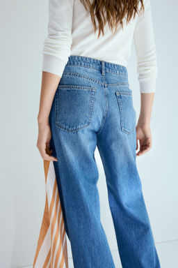 Vaquero con fular Straight High Waist - H&m фото 8
