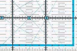 Gamma QRL-07 Линейка для пэчворка 10 см х 45 см в пакете пластик