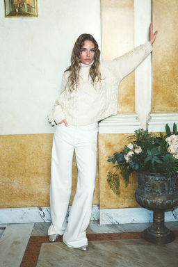 Cable-knit polo-neck jumper - H&m фото 2