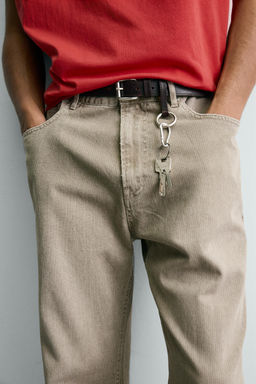 PANTAL?N FLARE FIT ESTRUCTURA ALGOD?N / Beige - Zara фото 5