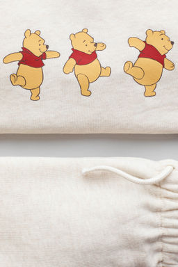 Conjunto estampado de 2 piezas en tejido sudadera