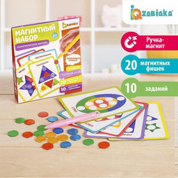 Магнитный набор Геометрические фигуры, учим формы, цвета, по методике Монтессори