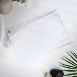 Цена за 2 шт. Косметичка для бассейна с застёжкая зип-лок, большая, принт Котик, прозрачная/розовая - Simaland фото 2