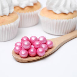 Посыпка кондитерская с мягким центром Жемчуг Малиновый 12-13 мм 50г - Simaland фото 4