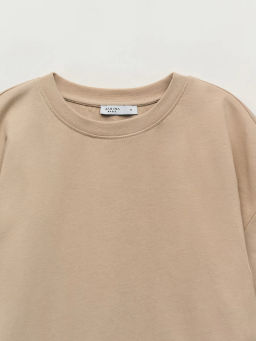 Базовая футболка оверсайз из хлопка / Zarina  фото 10