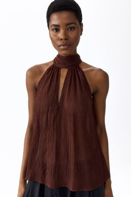 Top de gasa con cuello fular - H&m фото 8
