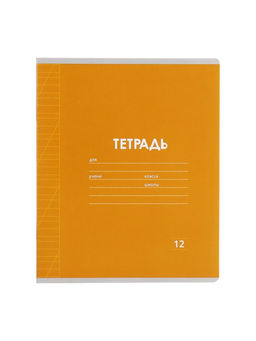 Набор тетрадей 12 листов в косую линейку, Calligrata «Однотонная Классика», серые листы, МИКС