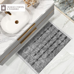 Коврик безворсовый ПРОВАНС icarpet 60*100 001 графит 03  фото 2