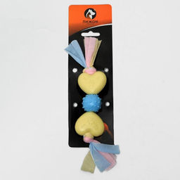 Игрушка жевательная Пижон Premium на верёвке, 3 элемента, термопластичная резина, микс  фото 4