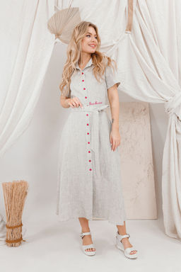 Платье AMORI 9664 натуральный лен