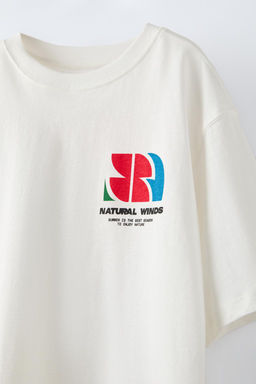 T-SHIRT WITH LABEL PRINT - Zara фото 4