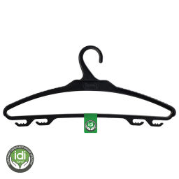 Цена за 5 шт. Плечики для одежды "Rambai", цвет черный, р. 52-54, 44,6*20,9см