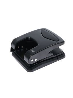 Дырокол металлический, 40 листов, с линейкой, чёрный