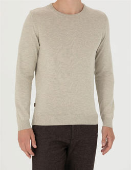 Kum Melanj Slim Fit Bisiklet Yaka Basic Triko Kazak - Pierre cardin фото 6