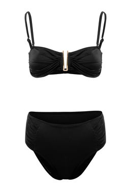 Siyah Straplez Kapl? Aksesuar Detayl? Yuksek Bel Regular Bikini Tak?m? TBESS26BT00026 - Trendyolmilla фото 5